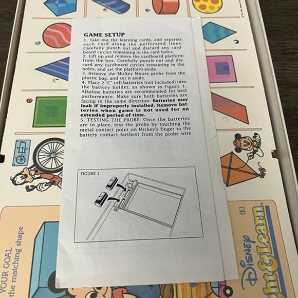 MB Disney Mickey Mouse Object Matching Light and Learn Vintage 1989 - Picture 7 of 8